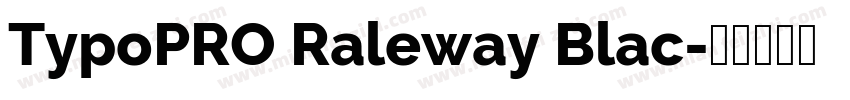 TypoPRO Raleway Blac字体转换
